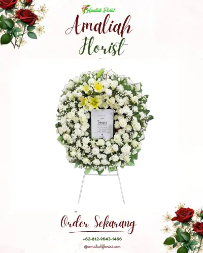 Krans Bunga Duka Cita di Grand Galaxy Convention Hall Bekasi